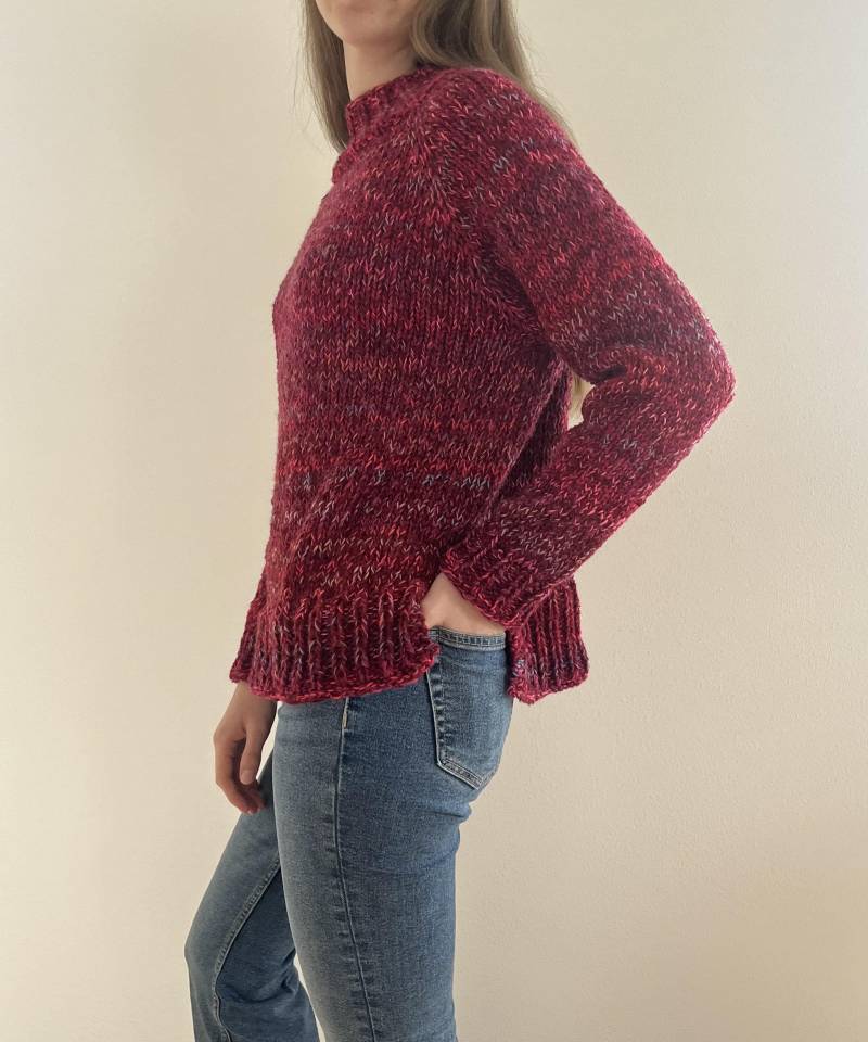 Fire Red Gestrickter Pullover Mit Rundpasse Gr. M von STALP2