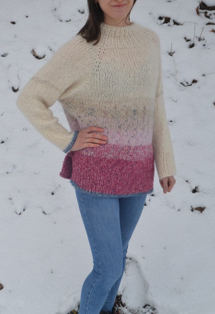 Hydrangea Dream Alpaka & Silk Handarbeit Pullover Größe M - 38 von STALP2