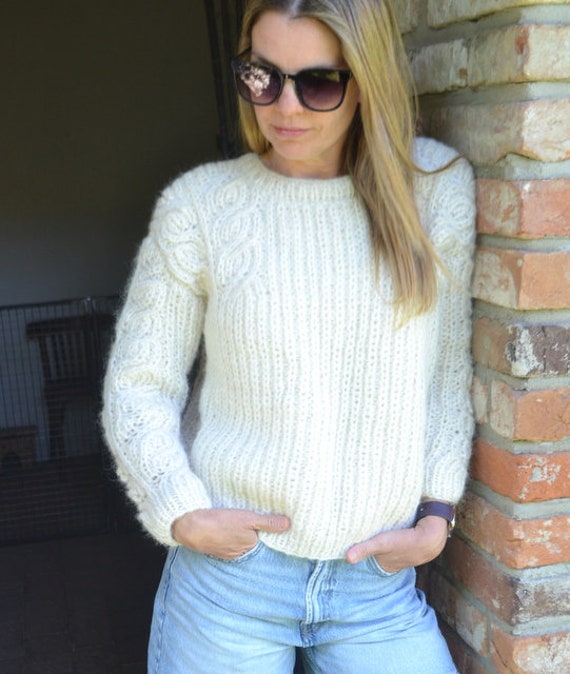 Ice Dream Alpaka Handarbeit Pullover Größe L - 40 Versandfertig von STALP2