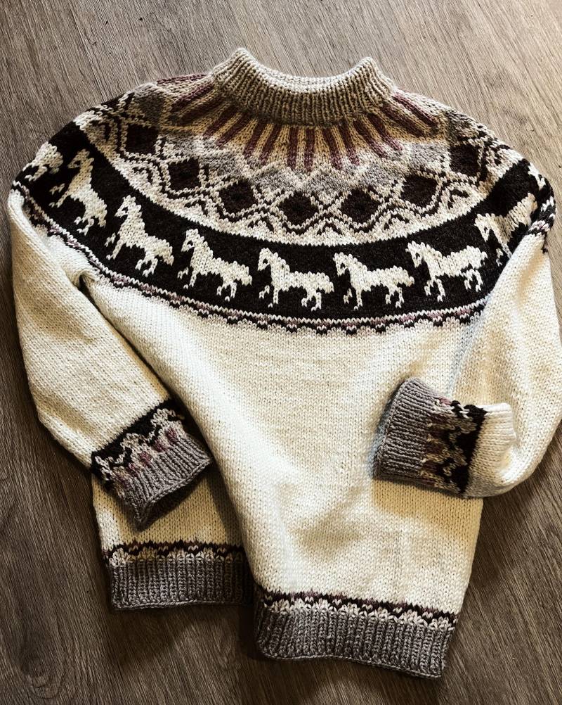 strickpullover Mit Pferdemotiv Damen Pullover Größe 36 - 46 | S Xxl Alpaca Und Merino Auf Bestellung von STALP2