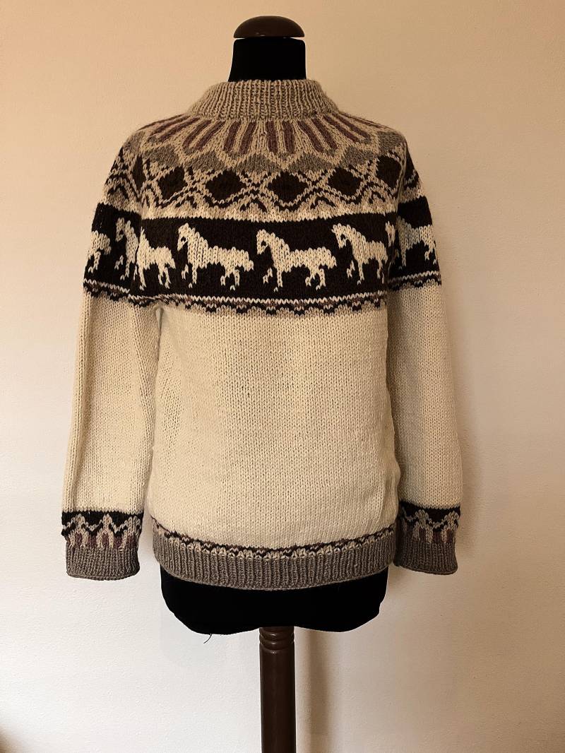 strickpullover Mit Pferdemotiv Gr. M Alpaka Versandbereit von STALP2