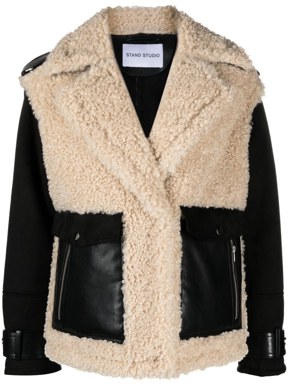 STAND STUDIO Jacke aus Faux Shearling - Schwarz von STAND STUDIO