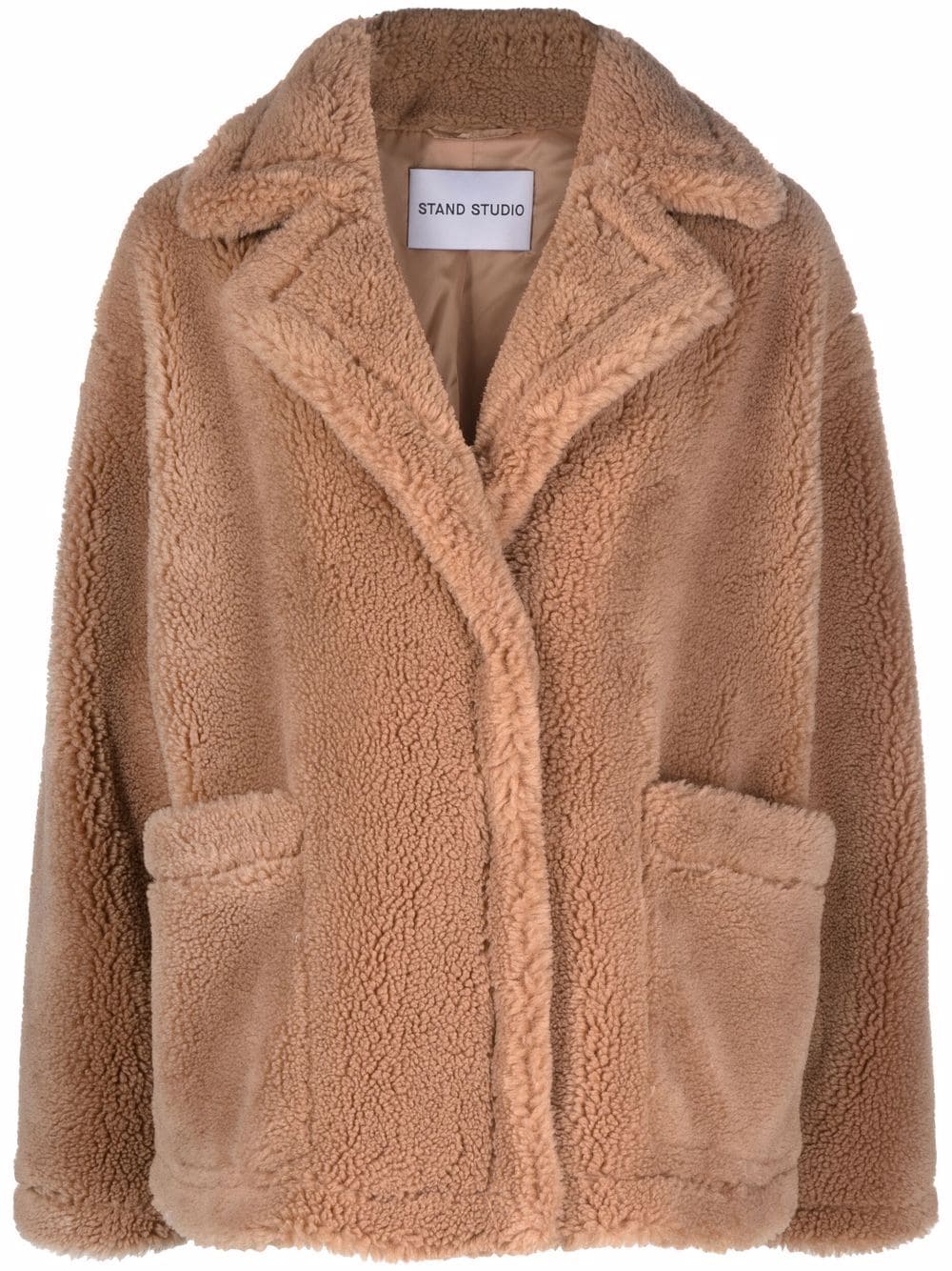 STAND STUDIO Marina Faux-Shearling-Jacke - Braun von STAND STUDIO