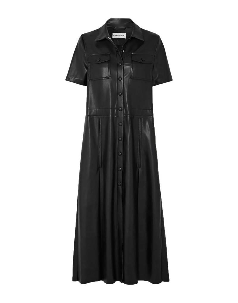 STAND STUDIO Midi-kleid Damen Schwarz von STAND STUDIO
