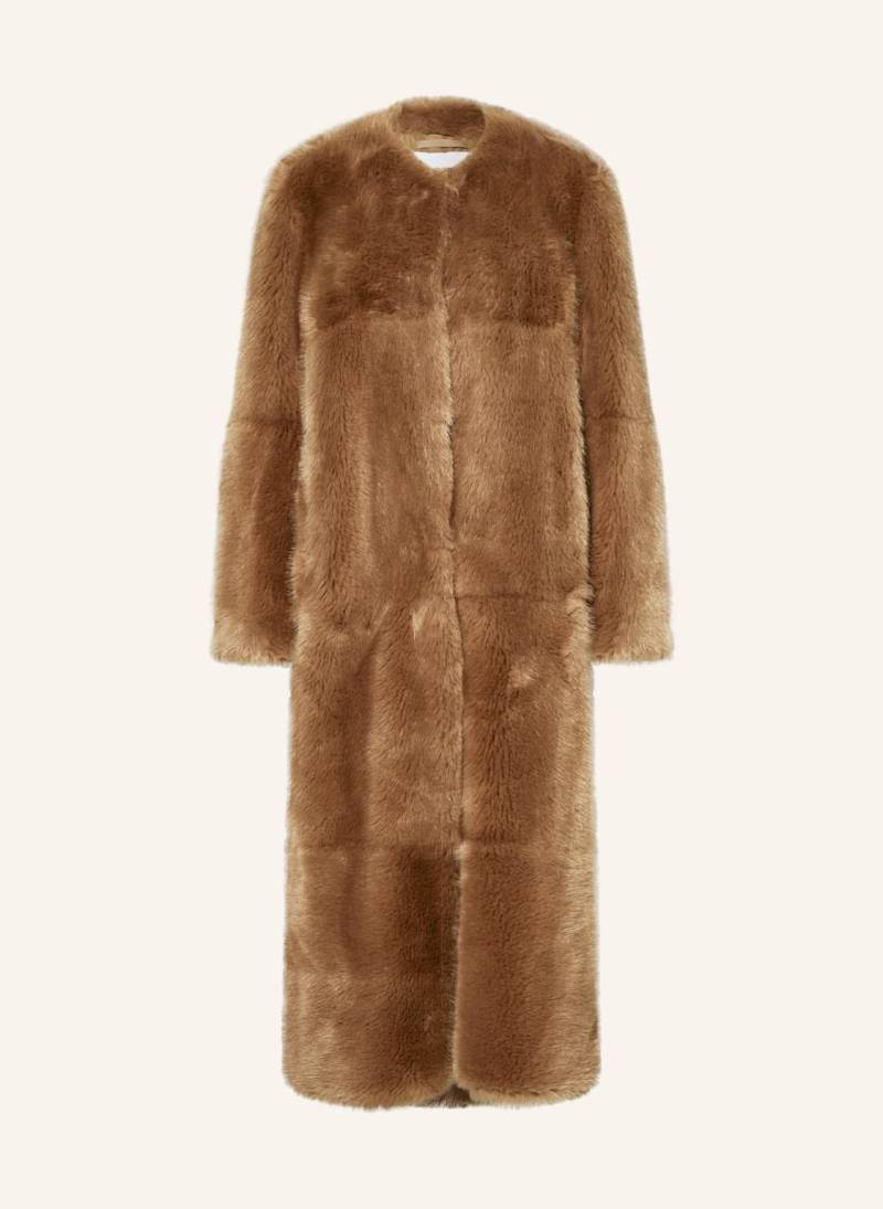 Stand Studio Kunstfell-Mantel Hilma braun von STAND STUDIO