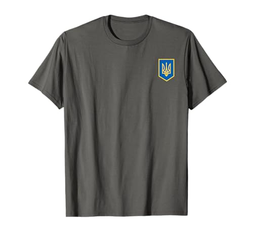 STAND WITH UKRAINE UKRAINIAN MILITARY GEAR - Herren - Klassisches Nationales T-Shirt - Blue and Yellow - Klein - Halbarm - U-Ausschnitt - National-themed-t-shirt von STAND WITH UKRAINE UKRAINIAN MILITARY GEAR