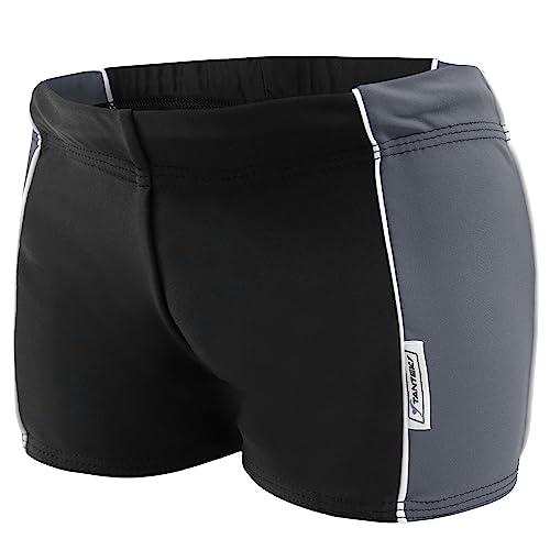 Stanteks Jungen Badehose Badeshorts Shorts Schwimmhose Schwimmbekleidung SK0033 (146, schwarz-grau) von Stanteks