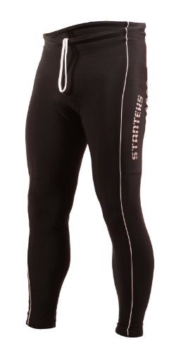 STANTEKS Radhose Lang Fahrradhose Radlerhose ohne Träger Coolmax Sitzpolster Reflektoren SR0045 (Schwarz, XXXL) von STANTEKS