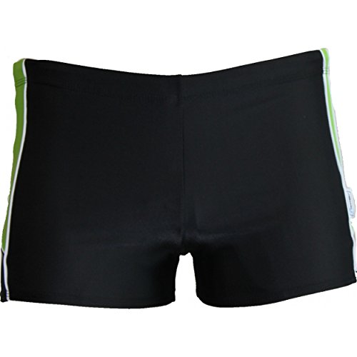 Stanteks Schwimmbekleidung Jungen Badehose Kinder Badeshorts Shorts SK0035, 128, Schwarz / Grün von Stanteks