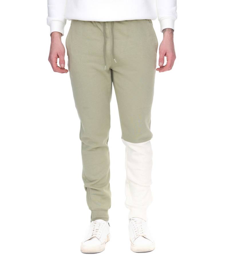 STAPLE Logan Herren lockere Jogger Jogging-Hose Sport-Hose Homewear 2209B7002 Grün/Beige von STAPLE