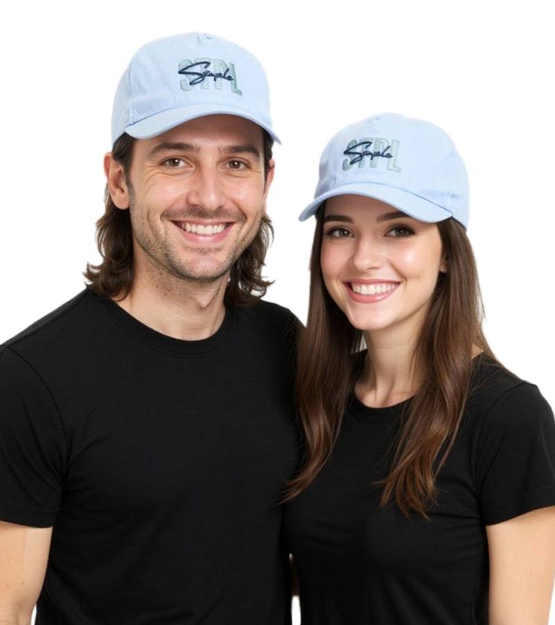 STAPLE Sage Herren Snapback-Cap mit Marken-Schriftzug auf der Front Baumwoll-Cap 2302AX7198 Hellblau von STAPLE