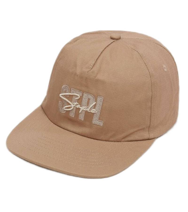 STAPLE Sage Herren Snapback-Cap mit Marken-Schriftzug auf der Front Baumwoll-Cap 2302X7198 Braun von STAPLE