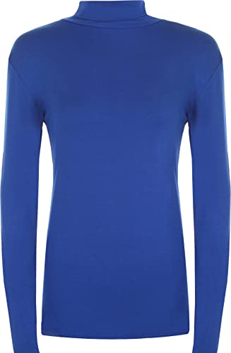 STAR FASHION Kinder Mädchen Jungen Rollkragen Top Einfarbig Rollkragen Langarm Tops Uni Größen 5/6 7/8 9/10 11/12 und 13 Jahre, königsblau, 13 Jahre von STAR FASHION