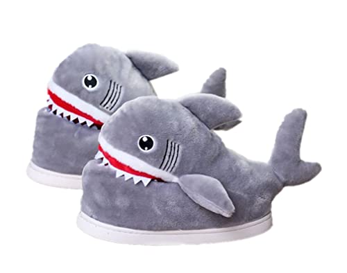 STAR FIRE Hausschuhe 3D-Hausschuhe Hamster Elefanten Häschen Winter Haus warm rutschfeste Baumwolle Hausschuhe (40/43 EU, Shark, numeric_40) von STAR FIRE