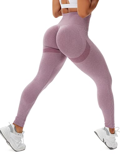 STARBILD Booty Boom Leggings Damen Po Push Up, Nahtlos Scrunch Butt Yogahose Blickdicht, Hohe Taille Seamless Hose Lang Geraffte, H4160-Rot Lila S STARBILD Booty Boom Leggings Damen Po Push Up, Nahtlos Scrunch Butt Yogahose Blickdicht, Hohe Taille Seamless Hose Lang Geraffte, H4160-Rot Lila S von STARBILD