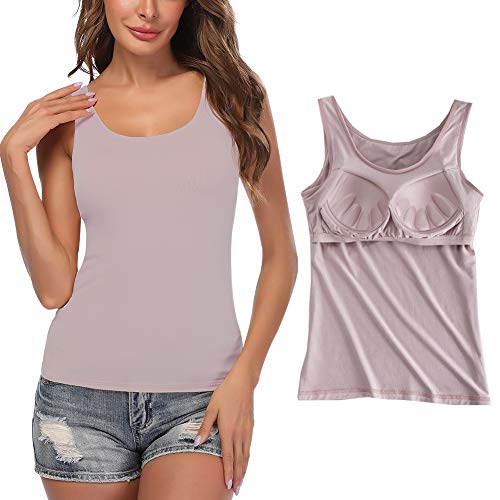 STARBILD Damen unterhemden & BH-Hemden mit Eingebauter Cups Tank Tops, Rosa S von STARBILD