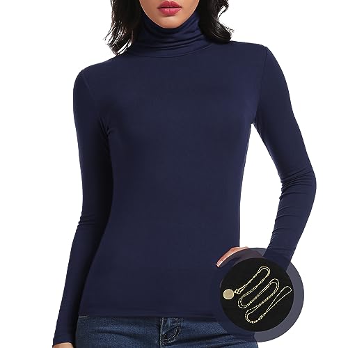 STARBILD Rollkragenshirt Damen Slim Fit Shirt Turtleneck Damen Basic Rollkragenpullover Damen Long Sleeve von STARBILD