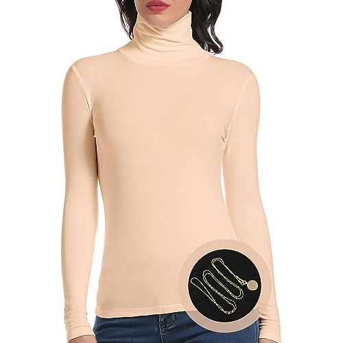 STARBILD Rollkragenshirt Damen Slim Fit Shirt Turtleneck Damen Basic Rollkragenpullover Damen Long Sleeve von STARBILD