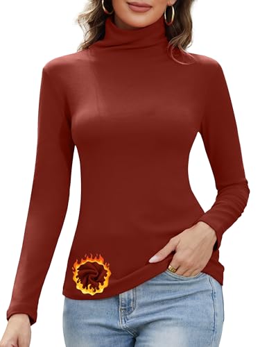 STARBILD Thermo Oberteil Damen Langarmshirt Winter RollkragenThermohemd Warme Unterhemd Elegant Shirt Langärmelig Tshirts Thermounterwäsche von STARBILD