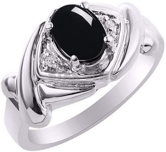 Schwarzer Onyx Ring 925 Sterling Silber Ladis Handgemachter Frauen Geburtstag Geschenk Hochzeitsband Personalisiertes von STARGEMSJEWELS