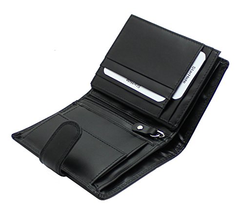 StarHide RFID-Blockierung Luxus Schwarz Leder Multifunktionale Organizer Geldbörse Geschenkkarton - 1085 (Schwarz) von STARHIDE