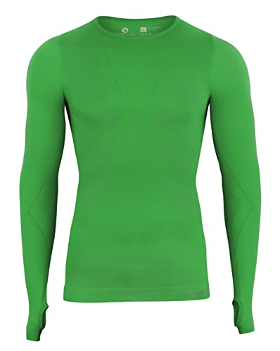 Baselayer Longsleeve Unterzieh-Shirts Langarm Seamless - WARM UP - | Farbe: Grün | Grösse: M/L von STARK SOUL