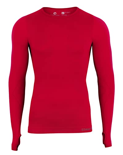 Baselayer Longsleeve Unterzieh-Shirts Langarm Seamless - WARM UP - | Farbe: Rot | Grösse: M/L von STARK SOUL