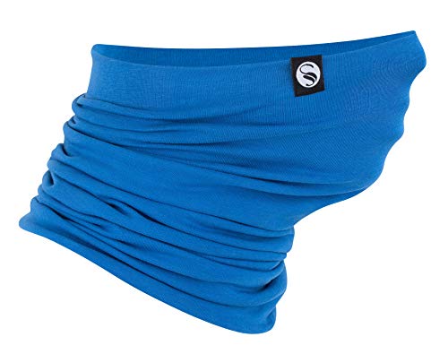 STARK SOUL Multifunktionstuch – Neckwarmer „Solid Cotton“ Blau von STARK SOUL