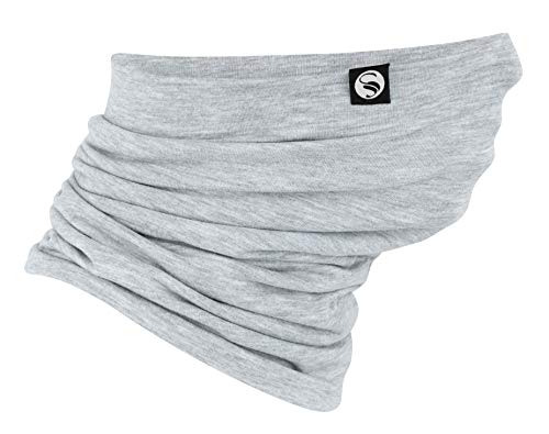 Multifunktionstuch – Neckwarmer „Solid Cotton“ Hellgrau von STARK SOUL