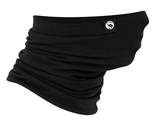 STARK SOUL Multifunktionstuch – Neckwarmer „Solid Cotton“ Schwarz von STARK SOUL
