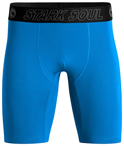 STARK SOUL® Compression Short - Kompressionshose kurz, Herren Sport Shorts |Farbe: Blau | Grösse: XL von STARK SOUL