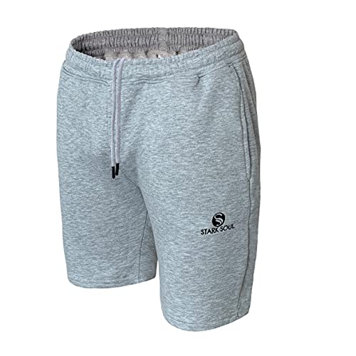 STARK SOUL® Herren Shorts, Sweatshorts - Sweat Bermuda, Baumwolle | Farbe: Grau | Größe: L von STARK SOUL