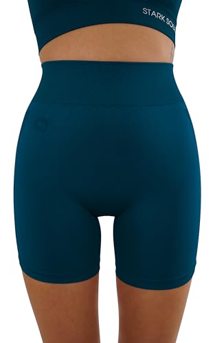 STARK SOUL® Kurze Sport Leggings Damen, Seamless, Opaque, Fitnessshort, Farbe: Dunkelblau, Größen: S von STARK SOUL