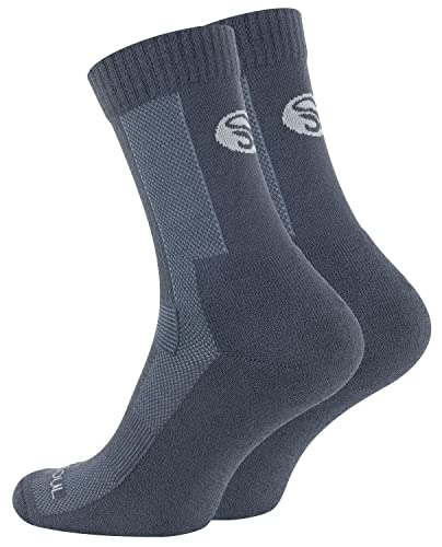 STARK SOUL 1 Paar Merino Socken, Damen & Herren Trekkingsocken aus Merinowolle, Funktionssocken, grau, Gr. 39-42 von STARK SOUL
