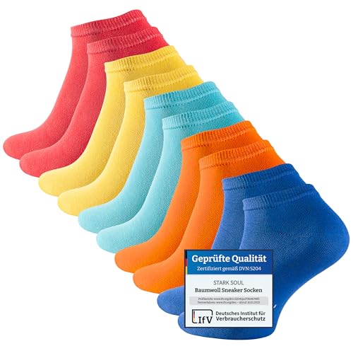 STARK SOUL 10 Paar Essentials Sneaker Socken, Baumwolle, Fun Colors, Gr. 39-42 STARK SOUL 10 Paar Essentials Sneaker Socken, Baumwolle, Fun Colors, Gr. 39-42 von STARK SOUL