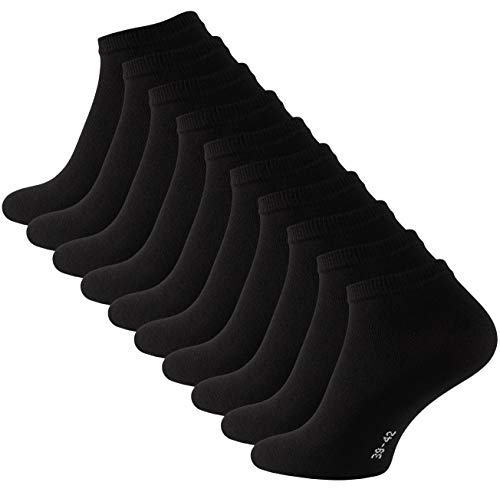 STARK SOUL 10 Paar Essentials Sneaker Socken, Baumwolle, schwarz, Gr. 47-50 von STARK SOUL