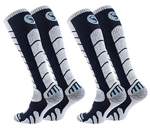 STARK SOUL 2 Paar Ski & Snowboard Socken mit Spezialpolsterung für Damen und Herren | Farbe: Marine, Größe: 39-42 von STARK SOUL