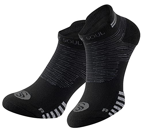 STARK SOUL 2 Paar Sport-Sneaker, kurze Sportsocken, Laufsocken, Unisex, Schwarz, Gr. 35-38 von STARK SOUL