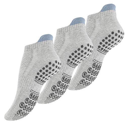 STARK SOUL 3 Paar Damen Sneaker Socken, Sportsocken mit ABS-Sohle grau-melange, Größe: 35-38 STARK SOUL 3 Paar Damen Sneaker Socken, Sportsocken mit ABS-Sohle grau-melange, Größe: 35-38 von STARK SOUL