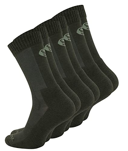 STARK SOUL 3 Paar Merino Socken, Damen & Herren Trekkingsocken aus Merinowolle, Funktionssocken, grün, Gr. 35-38 von STARK SOUL