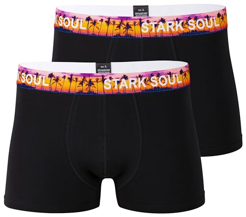 STARK SOUL Boxersorts Herren 2er Pack -Sunset- Retroshorts Hipster Baumwolle 95/5 - GR XXL von STARK SOUL