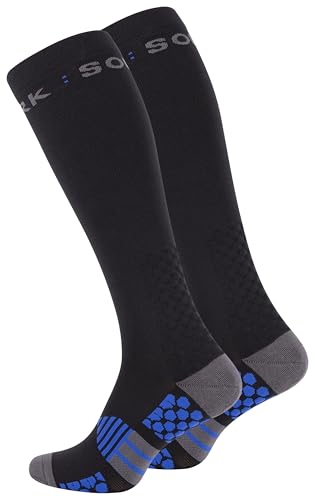 STARK SOUL COMPRESSoxx – Unisex Kompressions-Sportsocken für Laufen, Fitness & Reisen - Schwarz, GR. 39-42 von STARK SOUL