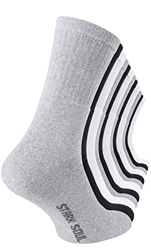 STARK SOUL Herren 2106 Socken, Schwarz + Weiß + Grau, 39-42 von STARK SOUL