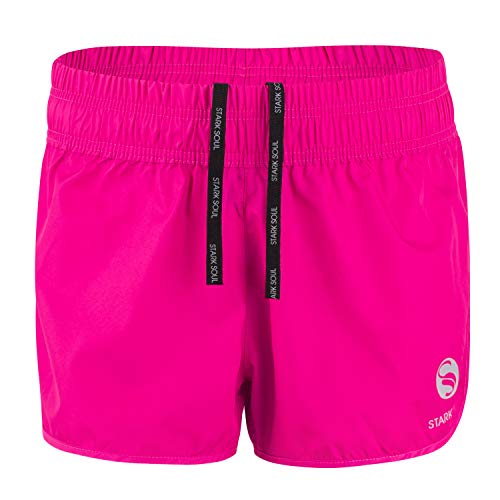 STARK SOUL Damen Sport Short Fitness Short vital, Funktionsshort, Atmungsaktiv, Schnelltrocknende Trainingsshort - Pink - L von STARK SOUL