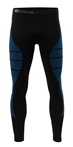 STARK SOUL Herren Ski Funktionswäsche, Outdoor Unterwäsche (L/XL Hose blau/schwarz) von STARK SOUL