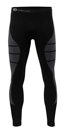 STARK SOUL Herren Ski Funktionswäsche, Outdoor Unterwäsche (L/XL Hose grau/schwarz) von STARK SOUL