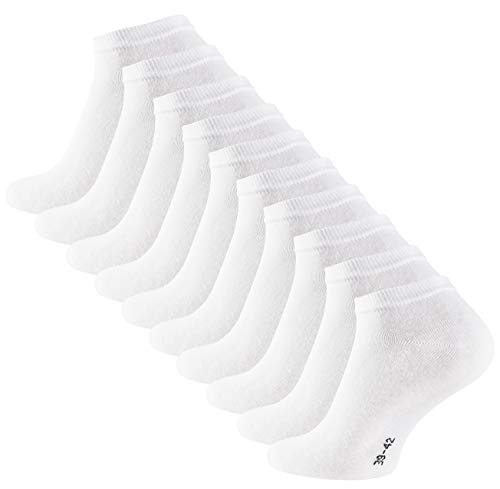 STARK SOUL Herren Sneaker Socken, 10 Paar - Weiss, 35-38 EU von STARK SOUL