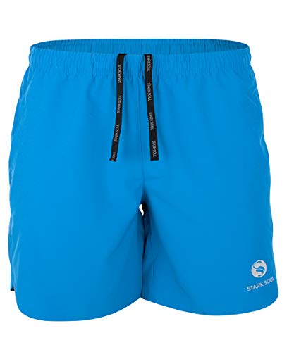 STARK SOUL Herren Sport Shorts Fitness Reflect, Funktionshose, Atmungsaktiv, Schnelltrocknende Trainingsshort - Blau - L von STARK SOUL