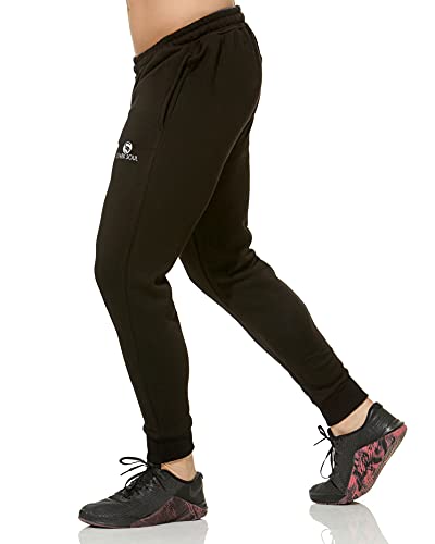 STARK SOUL Herren Sweatjogger Jogginghose Sweathose Trainingshose Freizeithose Baumwolle | Farbe: Schwarz | Größe: XL von STARK SOUL