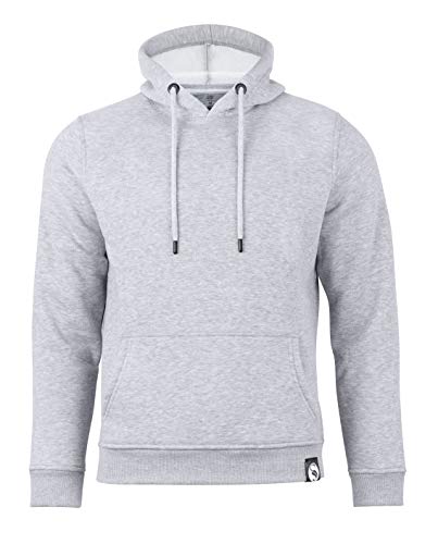 STARK SOUL Hoodie - Kapuzenpullover Unisex - innen angeraut (M, Grau Melange) von STARK SOUL